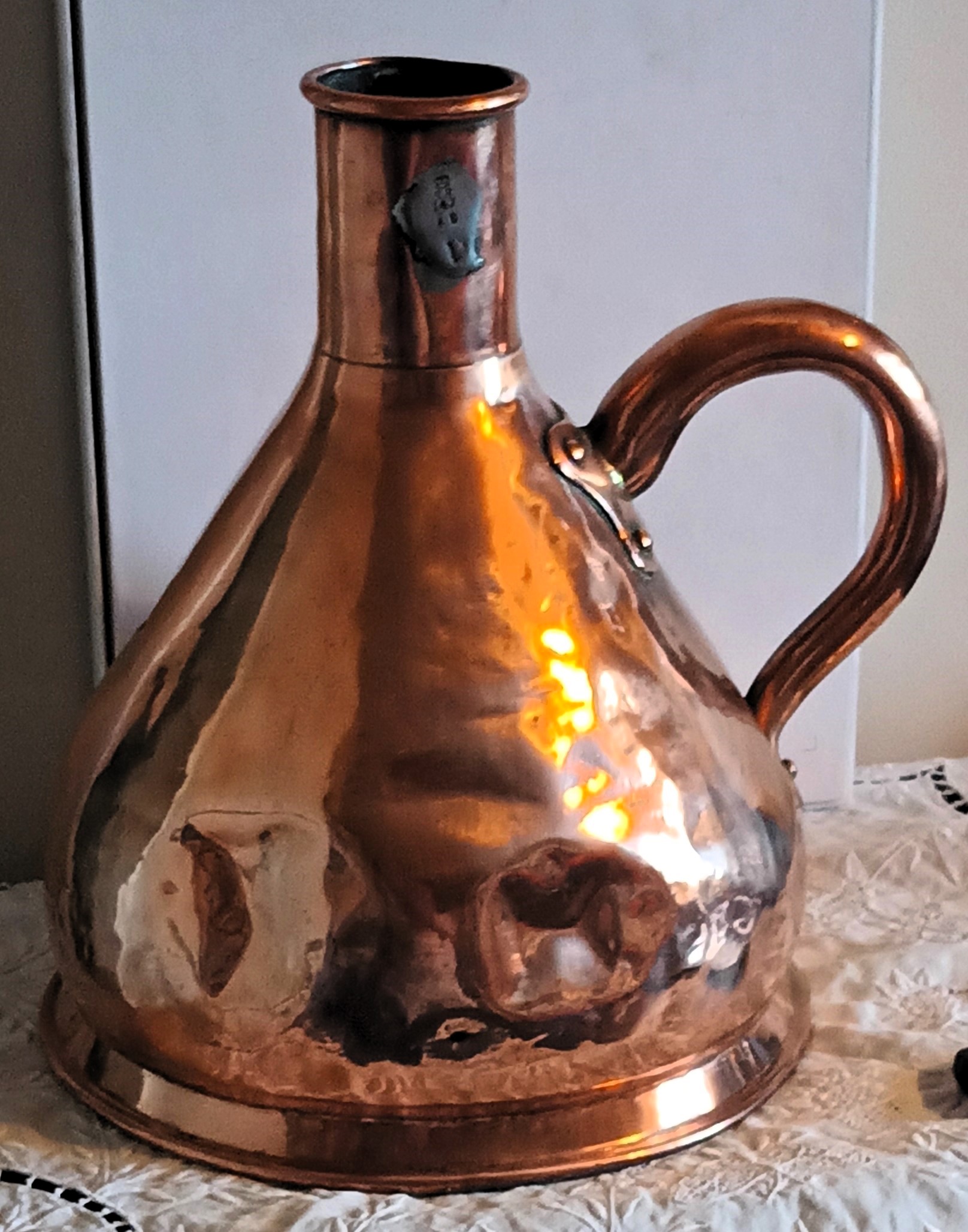 Antique English Georgian "Liverpool" Copper Gallon Measure